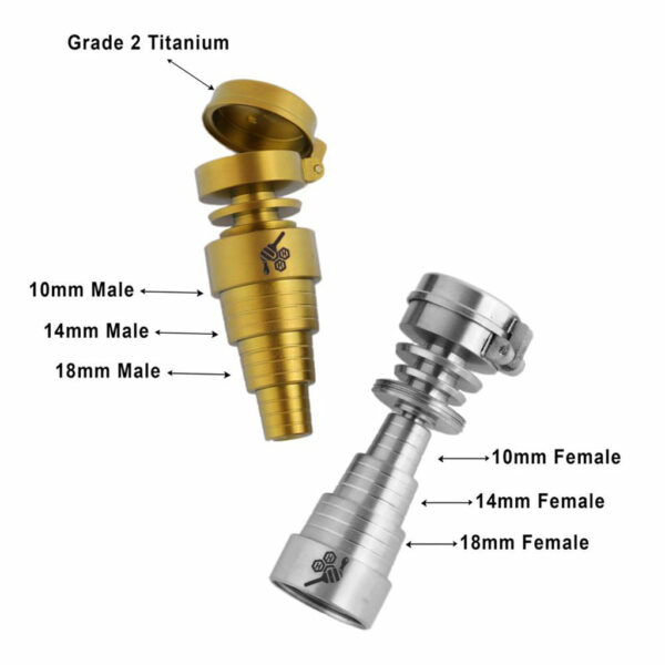 titanium 6 in 1 carb cap dab nail - image 18